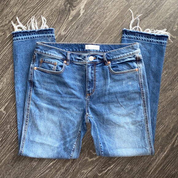 LOFT Modern Straight Slit Ankle Jeans 28/6 - Picture 3 of 7